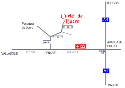 How to get to Curiel de Duero